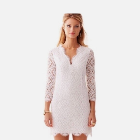 Lilly Pulitzer Dresses & Skirts - Lilly Pulitzer “Meryl” White Lace Dress